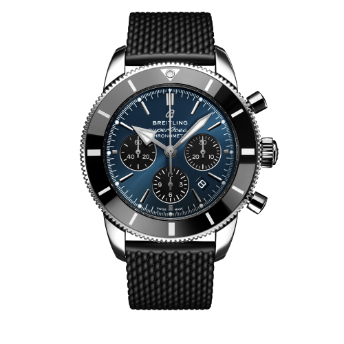 Breitling watch replica - AB0162121C1S1 Superocean Heritage II B01 Chronograph 44 Stainless Steel / Blue / Rubber / Folding