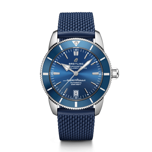 Breitling watch replica - AB2010161C1S1 Superocean Heritage II 42 Stainless Steel / Blue / Blue / Rubber / Folding