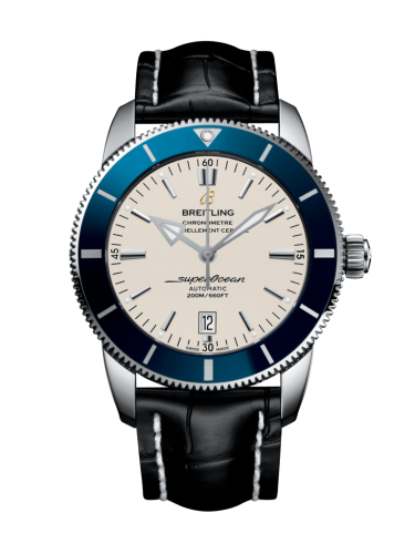 Breitling watch replica - AB202016/G828/760P/A20BA.1 Superocean Heritage II 46 Stainless Steel / Blue / Silver / Croco / Pin