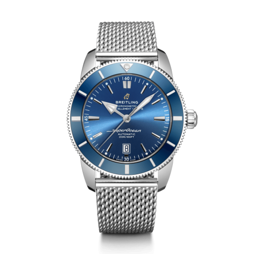 Breitling watch replica - AB2020161C1A1 Superocean Heritage II 46 Stainless Steel / Blue / Blue / Bracelet