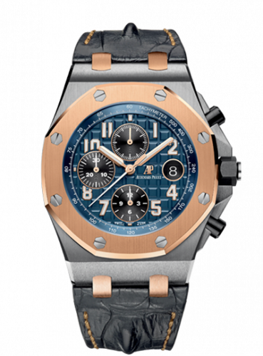 replica Audemars Piguet - 26471SR.OO.D101CR.01 Royal Oak Offshore 26471 Stainless Steel / Pink Gold / Bucherer Blue Editions watch