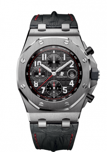 replica Audemars Piguet - 26470ST.OO.A101CR.01 Royal Oak Offshore 26470 Stainless Steel / Black / Alligator watch