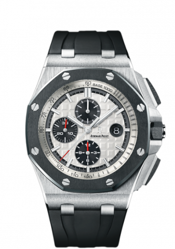 replica Audemars Piguet - 26400SO.OO.A002CA.01 Royal Oak Offshore 44 Stainless Steel / Ceramic / Silver / Rubber watch - Click Image to Close