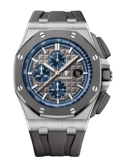 replica Audemars Piguet - 26400IO.OO.A004CA.02 Royal Oak Offshore 44 Titanium / Ceramic / Grey / Rubber watch - Click Image to Close