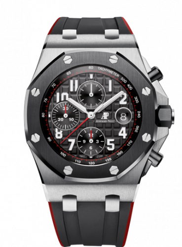 replica Audemars Piguet - 26470SO.OO.A002CA.01 Royal Oak Offshore 42 Stainless Steel / Ceramic / Black / Rubber watch - Click Image to Close