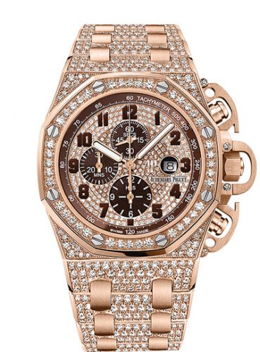 replica Audemars Piguet - 26215OR.ZZ.1239OR.01 Royal Oak OffShore 26215 T3 Pink Gold / Diamond / Bracelet watch