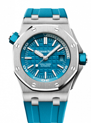 replica Audemars Piguet - 15710ST.OO.A032CA.01 Royal Oak Offshore Diver Stainless Steel / Turquoise watch