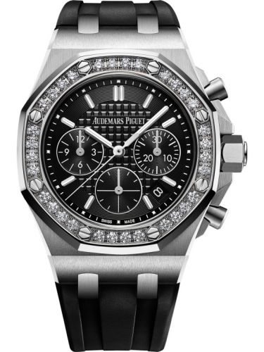 replica Audemars Piguet - 26231ST.ZZ.D002CA.01 Royal Oak OffShore 26231 Lady Chronograph Stainless Steel / Black / Diamond watch