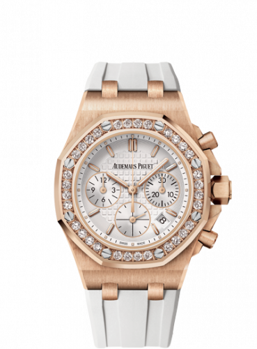 replica Audemars Piguet - 26231OR.ZZ.D010CA.0 Royal Oak OffShore 26231 Lady Chronograph Pink Gold / Silver / Diamon watchd