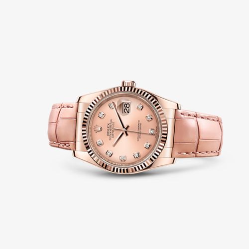 Rolex - 116135-0024 Datejust 36 Everose Strap Pink Diamonds replica watch - Click Image to Close