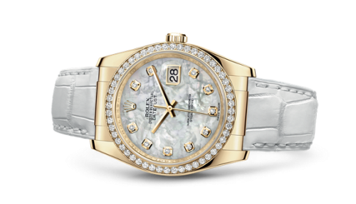Rolex - 116188-0091 Datejust 36 Yellow Gold Diamond Strap Mother of Peaerl replica watch - Click Image to Close