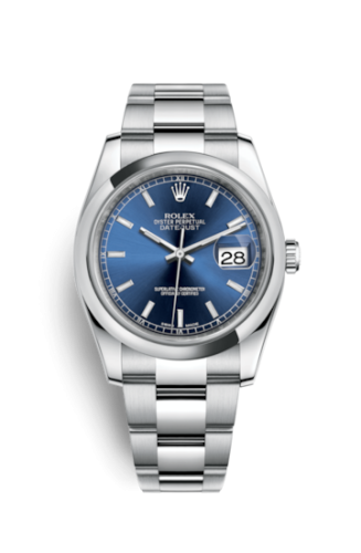 Rolex - 116200-0057 Datejust 36 Stainless Steel Domed / Oyster / Blue replica watch - Click Image to Close