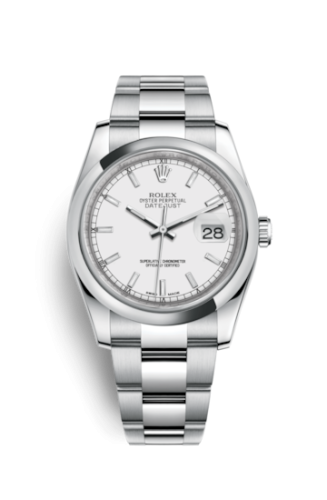 Rolex - 116200-0058 Datejust 36 Stainless Steel Domed / Oyster / White replica watch