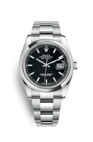 Rolex - 116200-0059 Datejust 36 Stainless Steel Domed / Oyster / Black replica watch