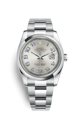 Rolex - 116200-0074 Datejust 36 Stainless Steel Domed / Oyster / Silver Arabic replica watch - Click Image to Close