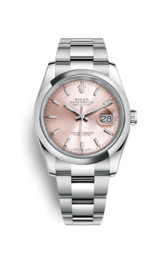 Rolex - 116200-0079 Datejust 36 Stainless Steel Domed / Oyster / Pink replica watch