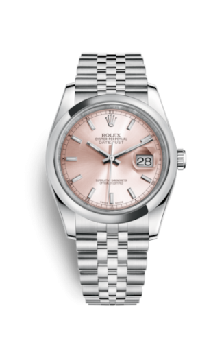 Rolex - 116200-0095 Datejust 36 Stainless Steel Domed / Jubilee / Pink replica watch