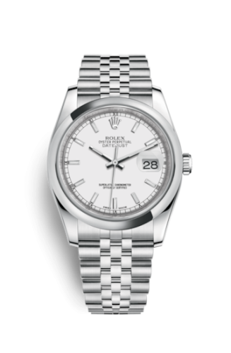 Rolex - 116200-0100 Datejust 36 Stainless Steel Domed / Jubilee / White replica watch - Click Image to Close