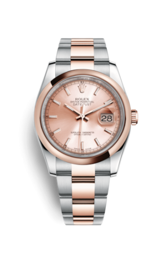 Rolex - 116201-0059 Datejust 36 Rolesor Everose Domed / Oyster / Pink replica watch - Click Image to Close