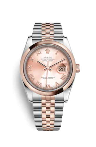 Rolex - 116201-0070 Datejust 36 Rolesor Everose Domed / Jubilee / Pink Roman replica watch