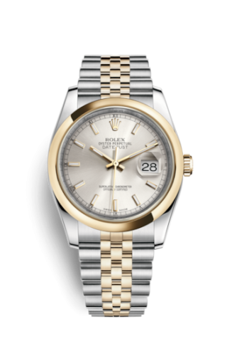 Rolex - 116203-0143 Datejust 36 Rolesor Yellow Domed / Jubilee / Silver replica watch - Click Image to Close