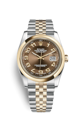 Rolex - 116203-0159 Datejust 36 Rolesor Yellow Domed / Jubilee / Bronze Arabic replica watch