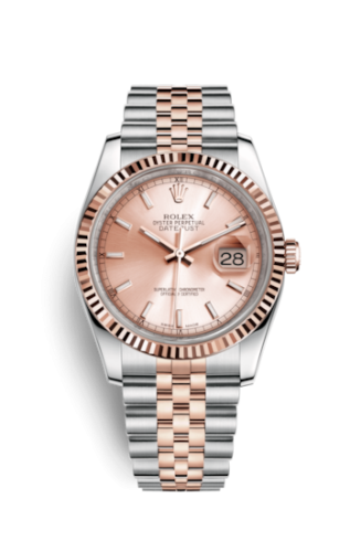 Rolex - 116231-0062 Datejust 36 Rolesor Everose Fluted / Jubilee / Pink replica watch