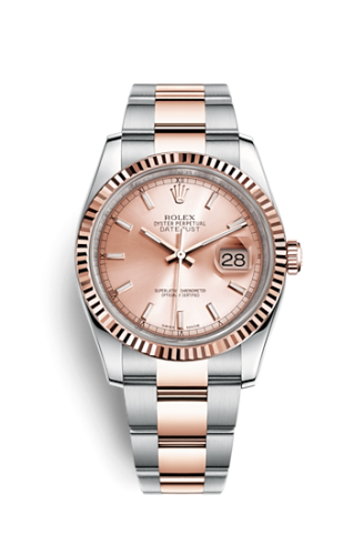 Rolex - 116231-0096 Datejust 36 Rolesor Everose Fluted / Oyster / Pink replica watch