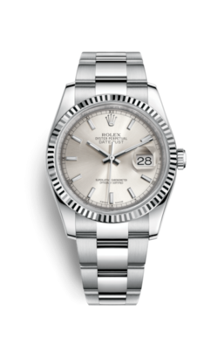 Rolex - 116234-0093 Datejust 36 Stainless Steel Fluted / Oyster / Silver replica watch