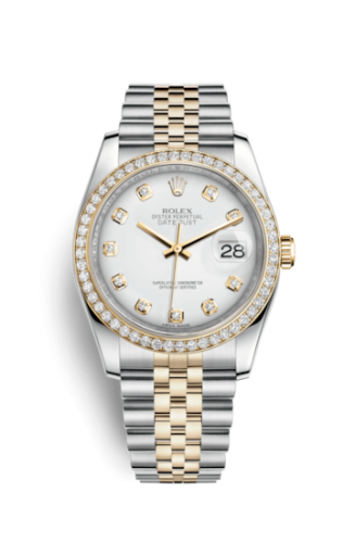 Rolex - 116243-0021 Datejust 36 Rolesor Yellow Diamond / Jubilee / White Diamond replica watch