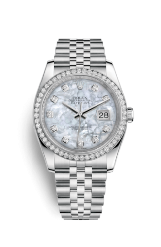 Rolex - 116244-0011 Datejust 36 Stainless Steel Diamond / Jubilee / MOP replica watch - Click Image to Close