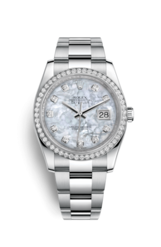 Rolex - 116244-0020 Datejust 36 Stainless Steel Diamond / Oyster / MOP replica watch