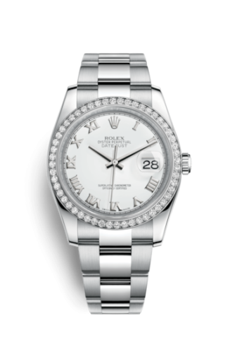 Rolex - 116244-0023 Datejust 36 Stainless Steel Diamond / Oyster / Silver replica watch