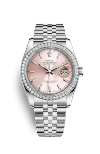 Rolex - 116244-0050 Datejust 36 Stainless Steel Diamond / Jubilee / Pink replica watch