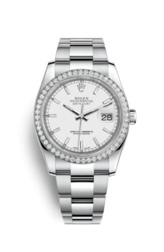 Rolex - 116244-0057 Datejust 36 Stainless Steel Diamond / Oyster / White replica watch