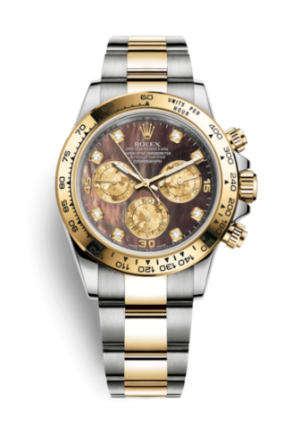 Rolex - 116503-0009 Cosmograph Daytona Stainless Steel / Yellow Gold / Black MOP Diamond replica watch