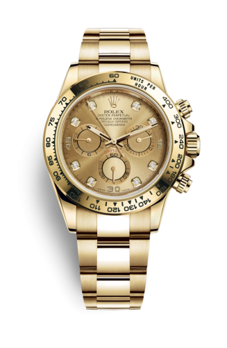Rolex - 116508-0006 Cosmograph Daytona Yellow Gold / Champagne Diamond replica watch