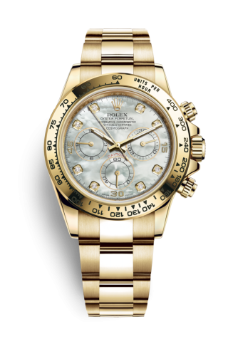 Rolex - 116508-0007 Cosmograph Daytona Yellow Gold / MOP Diamond replica watch