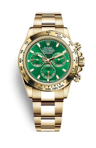 Rolex - 116508-0013 Cosmograph Daytona Yellow Gold / Green replica watch