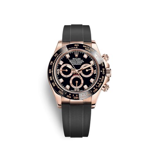 Rolex - 116515LN-0057 Cosmograph Daytona Everose / Cerachrom / Black - Diamond / Oysterflex replica watch