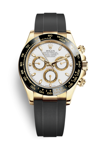 Rolex - 116518LN-0033 Cosmograph Daytona Yellow Gold / Cerachrom / White / Oysterflex replica watch