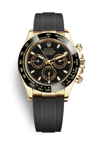 Rolex - 116518LN-0035 Cosmograph Daytona Yellow Gold / Cerachrom / Black / Oysterflex replica watch