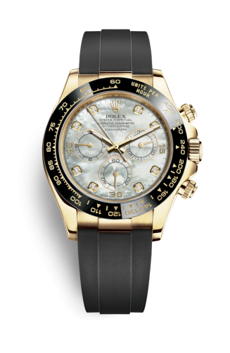 Rolex - 116518LN-0037 Cosmograph Daytona Yellow Gold / Cerachrom / MOP-Diamond / Oysterflex replica watch