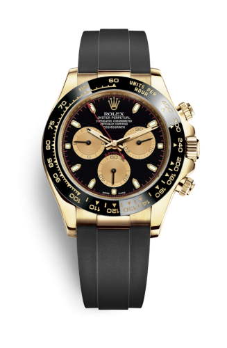 Rolex - 116518LN-0039 Cosmograph Daytona Yellow Gold / Cerachrom / Black / Oysterflex replica watch