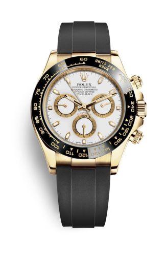 Rolex - 116518LN-0041 Cosmograph Daytona Yellow Gold / Cerachrom / White / Oysterflex replica watch