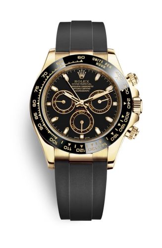 Rolex - 116518LN-0043 Cosmograph Daytona Yellow Gold / Cerachrom / Black / Oysterflex replica watch