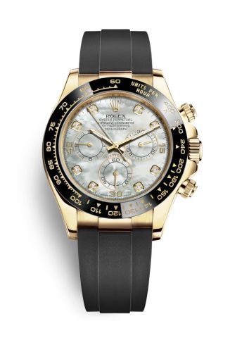 Rolex - 116518LN-0045 Cosmograph Daytona Yellow Gold / Cerachrom / MOP-Diamond / Oysterflex replica watch