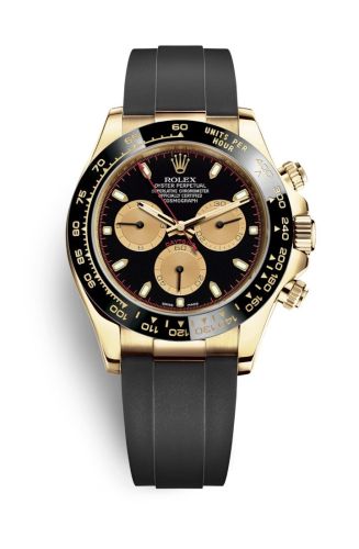 Rolex - 116518LN-0047 Cosmograph Daytona Yellow Gold / Cerachrom / Black / Oysterflex replica watch