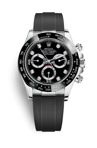 Rolex - 116519LN-0022 Cosmograph Daytona White Gold / Cerachrom / Black - Diamond / Oysterflex replica watch