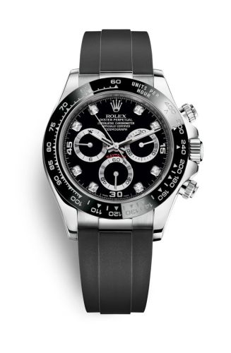 Rolex - 116519LN-0025 Cosmograph Daytona White Gold / Cerachrom / Black - Diamond / Oysterflex replica watch